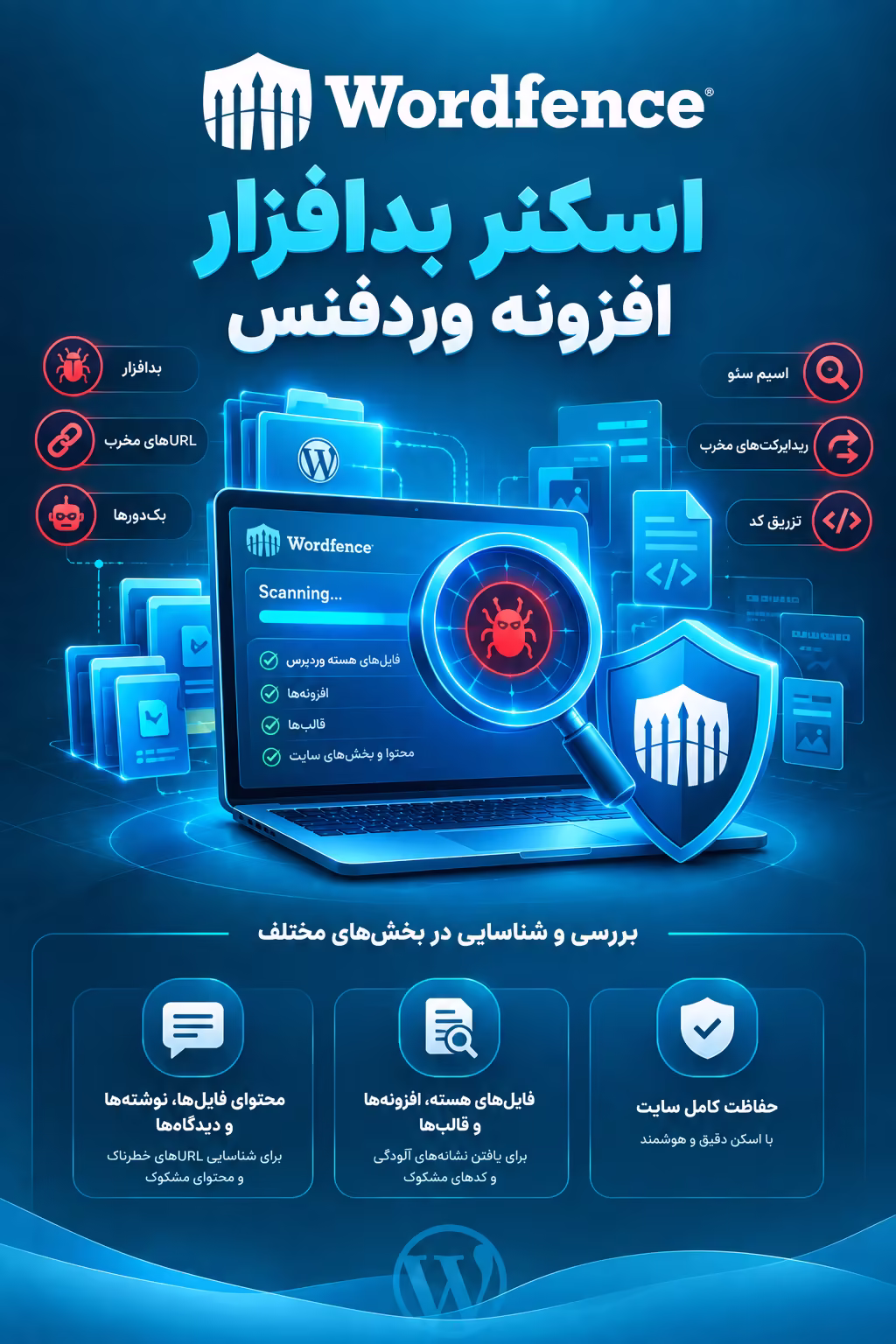اسکنر بدافزار افزونه وردفنس