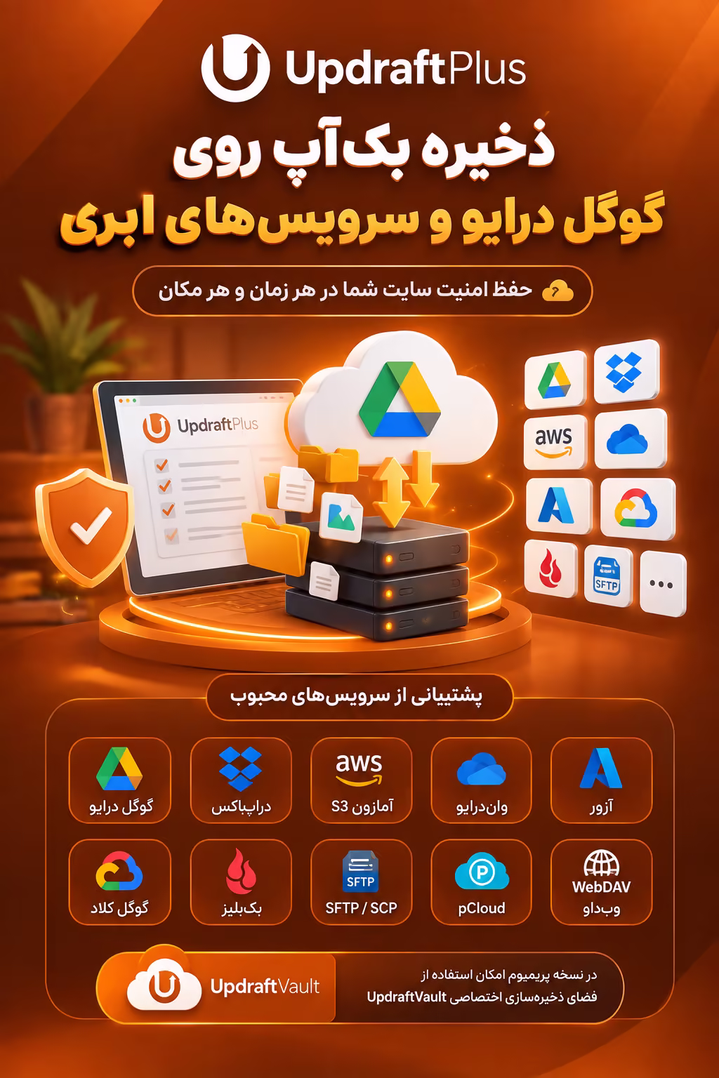 ذخیره بک‌آپ روی گوگل درایو و سرویس‌های ابری