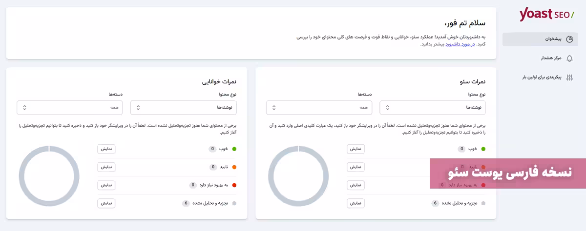 افزونه yoast seo چیست؟ راهنمای کامل و جامع 1405 3 نسخه فارسی افزونه یواست سئو