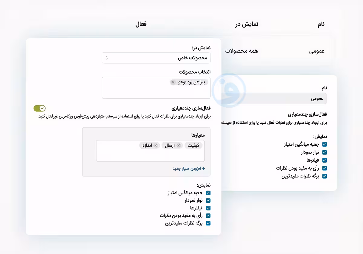افزونه yith woocommerce advanced reviews premium 2 ایجاد باکسهای نظر یا اختصاصی برای محصولات، دستهها و برچسبها