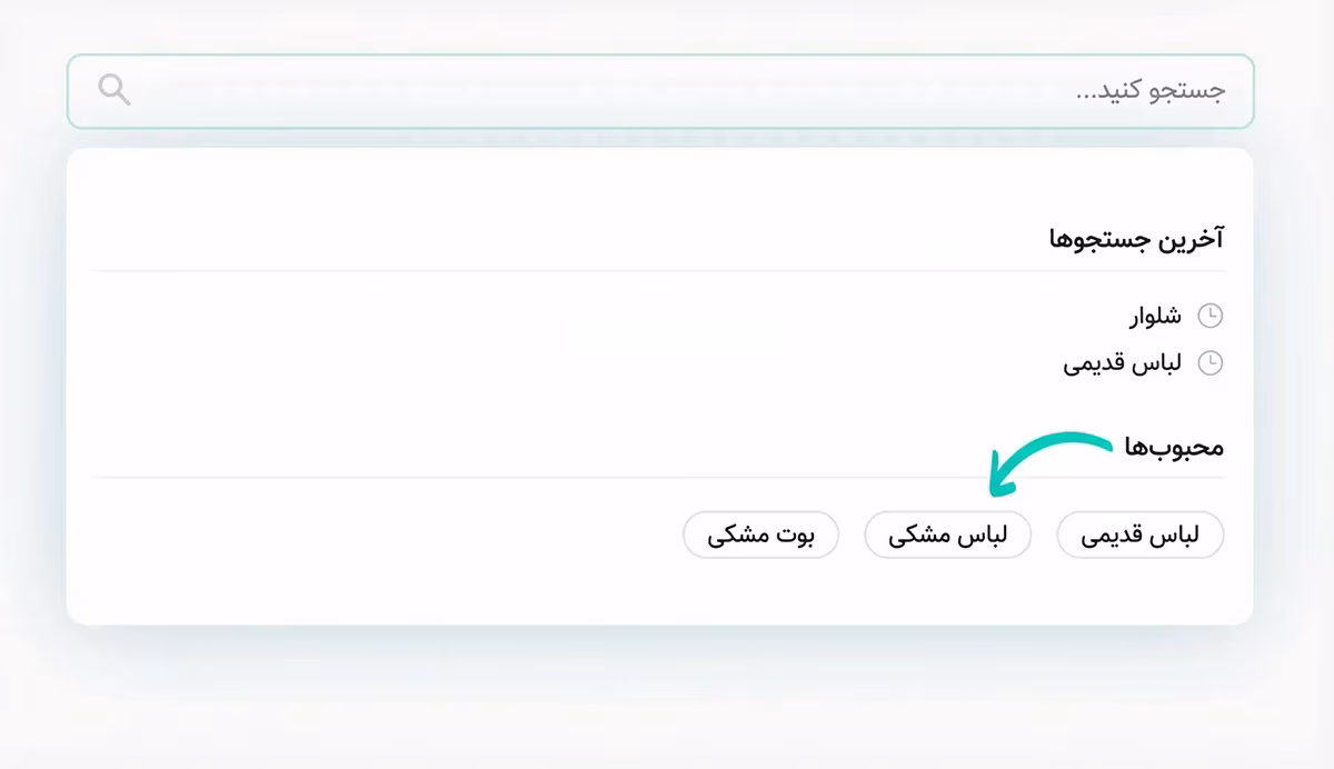قابلیت جستجوی پیشنهادی برای پیدا کردن سریع محصولات