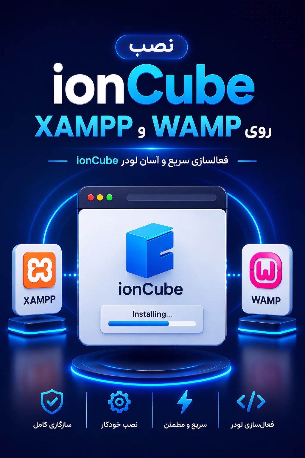 نصب ionCube روی XAMPP و WAMP به صورت خودکار در تم فور