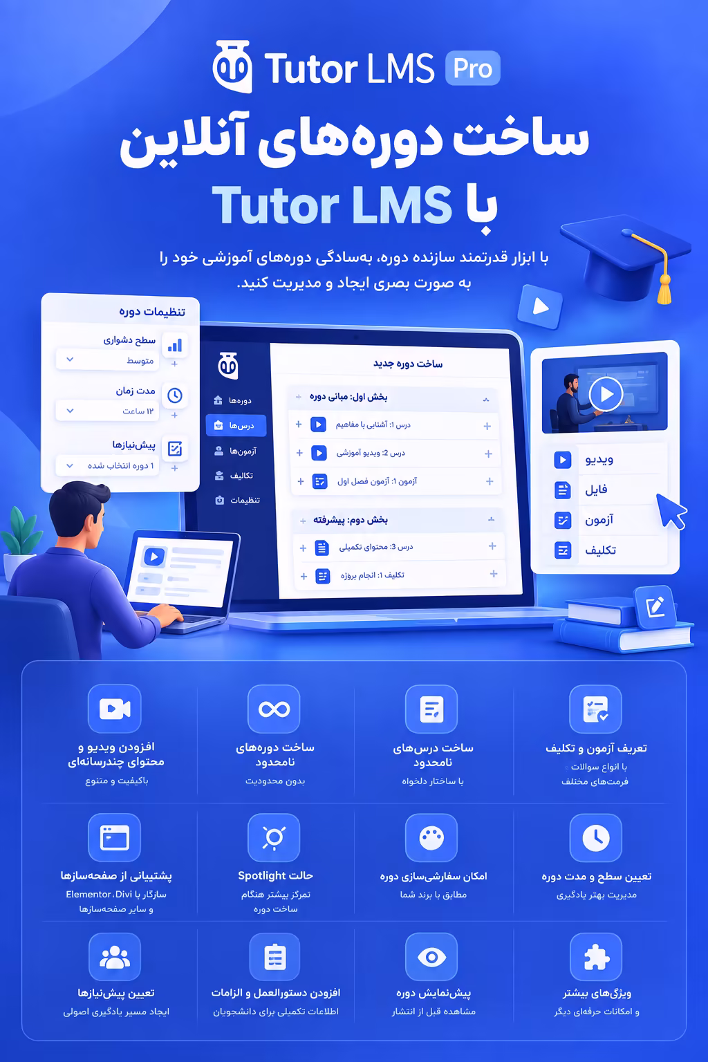 ساخت دورههای آنلاین با Tutor LMS
